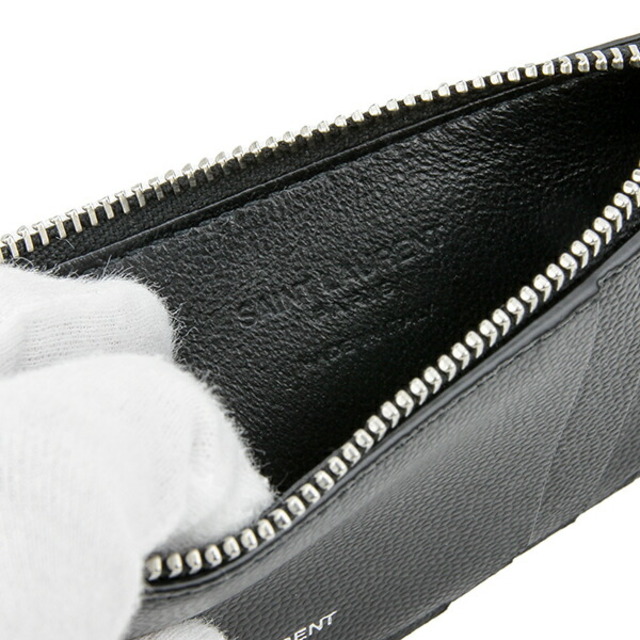 新品 サンローラン SAINT LAURENT カードケース 5 FRAGMENT ZIP POUCH ノワール
