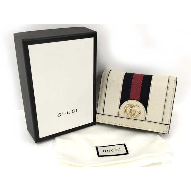 Gucci - GUCCI オフィディア 二つ折り財布 GGマーモント レザー