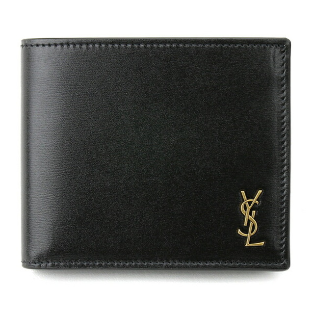 新品 サンローラン SAINT LAURENT 2つ折り財布 WALLET ノワール