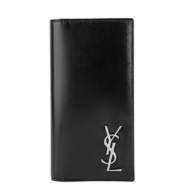 レザーフラップ式開閉内側新品 サンローラン SAINT LAURENT 長財布 LONG FLAP WALLET ネロ