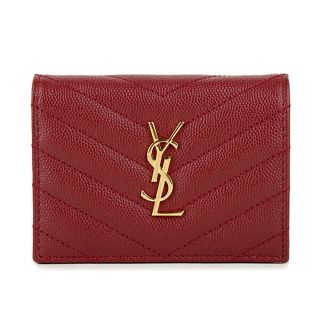 サンローラン(Saint Laurent)の新品 サンローラン SAINT LAURENT 2つ折り財布 コンパクトウォレット オピウムレッド(財布)