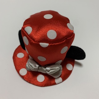 ミニーマウス(ミニーマウス)のディズニー ミニーマウス ヘアピン 赤 帽子 ハット リボン付き Disney(キャラクターグッズ)