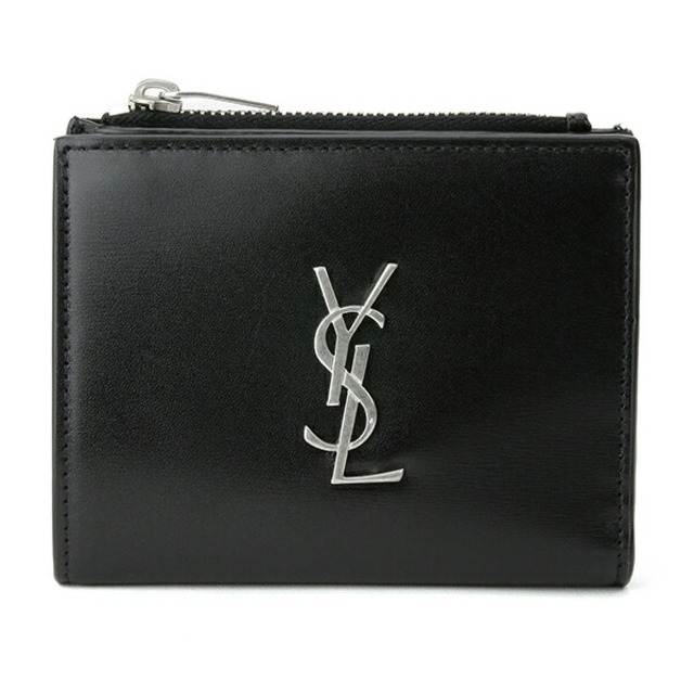 新品 サンローラン SAINT LAURENT 2つ折り財布 YSL CREDIT CARD HOLDER ノワール