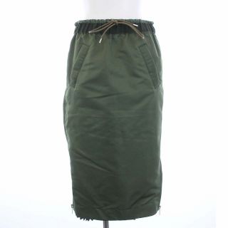 サカイ(sacai)のサカイ MA-1 Skirt サイドプリーツロングスカート ミリタリー 0(ロングスカート)