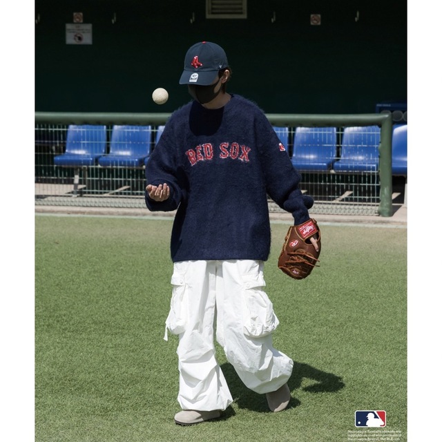 MLB(メジャーリーグベースボール)のperushu ×MLBコラボニットプルオーバー メンズのトップス(ニット/セーター)の商品写真