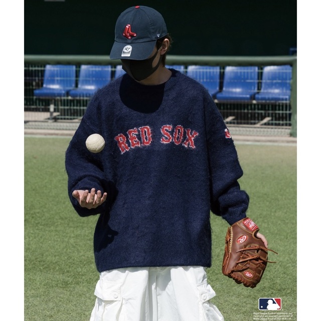 MLB(メジャーリーグベースボール)のperushu ×MLBコラボニットプルオーバー メンズのトップス(ニット/セーター)の商品写真