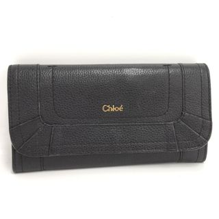 クロエ(Chloe)のChloe 二つ折り長財布 パラディ レザー ブラック 3P0376 043(財布)