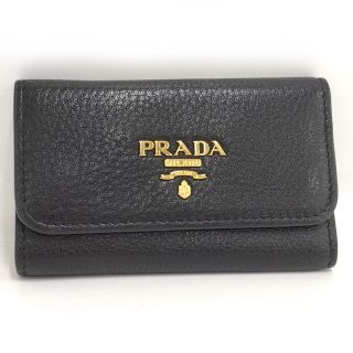 プラダ(PRADA)のPRADA キーケース レザー ブラック 1PG222(キーケース)