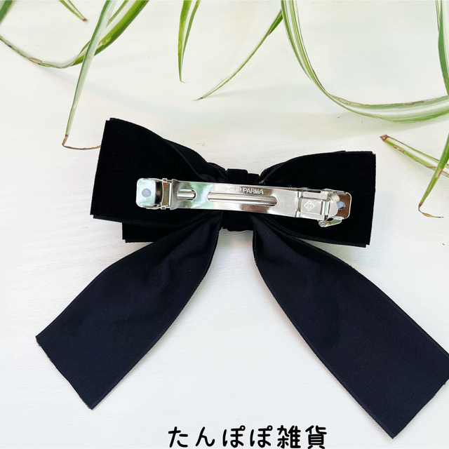開店祝い 新品 大人気 Dロゴリボンバレッタ ブラック kolleksjonssalg.no