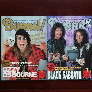 【OZZY】Burrn! 1992年 2冊セット【B.SABBATH】(音楽/芸能)