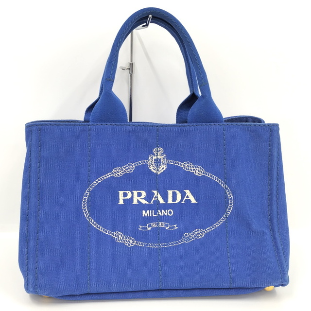 PRADA♡カナパ  2wayミディアムトートバッグ  ブルー