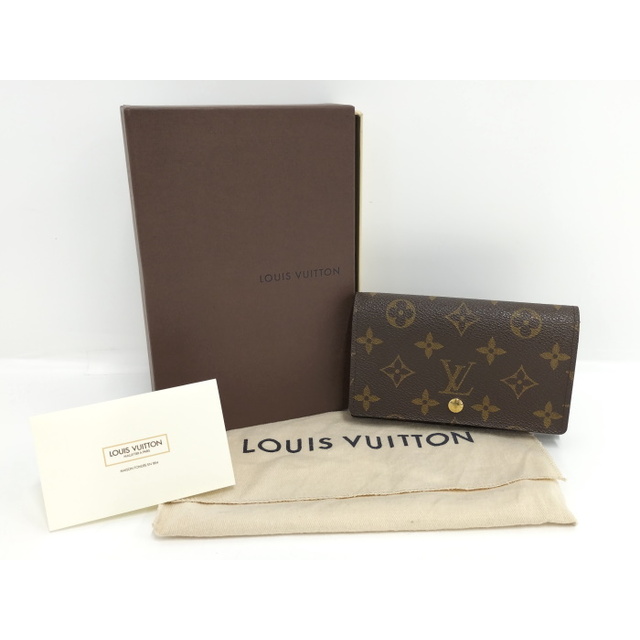 LOUIS VUITTON 二つ折り財布 ポルトモネビエトレゾール モノグラム