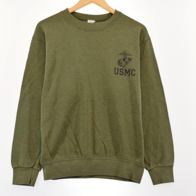CAC USMC アメリカ海兵隊 プリントスウェットシャツ トレーナー USA製 メンズS /eaa295942