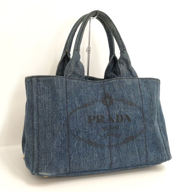 PRADA トートバッグ カナパ デニム ブルー B1877B