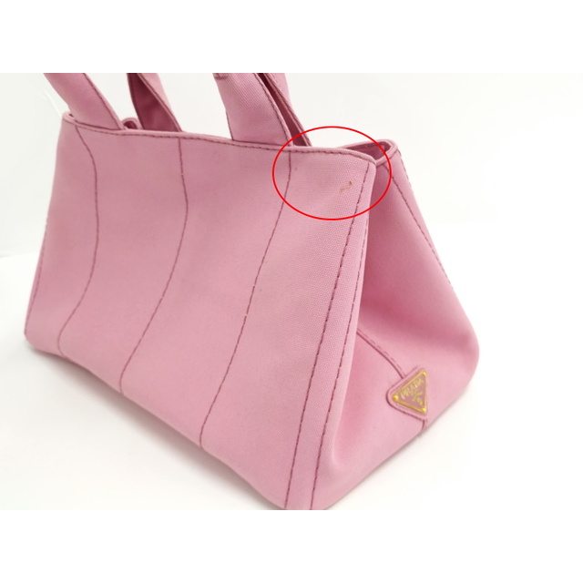 PRADA トートバッグ カナパ キャンバス ピンク B1877B 7