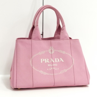 PRADA トートバッグ カナパ キャンバス ピンク B1877B