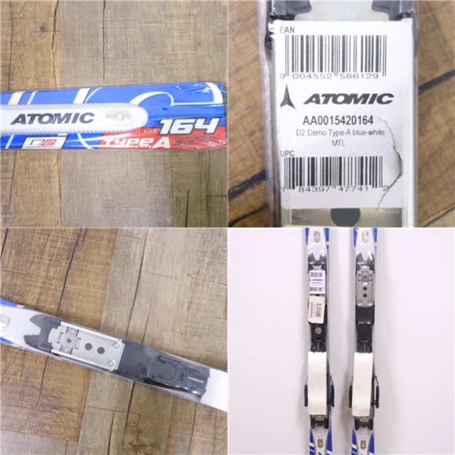 ATOMIC(アトミック)の未使用 アトミック ATOMIC DEMO Type-A デモ 164 cm  スキー板 基礎スキー ゲレンデ アウトドア 重量実測：2470g スポーツ/アウトドアのスキー(板)の商品写真