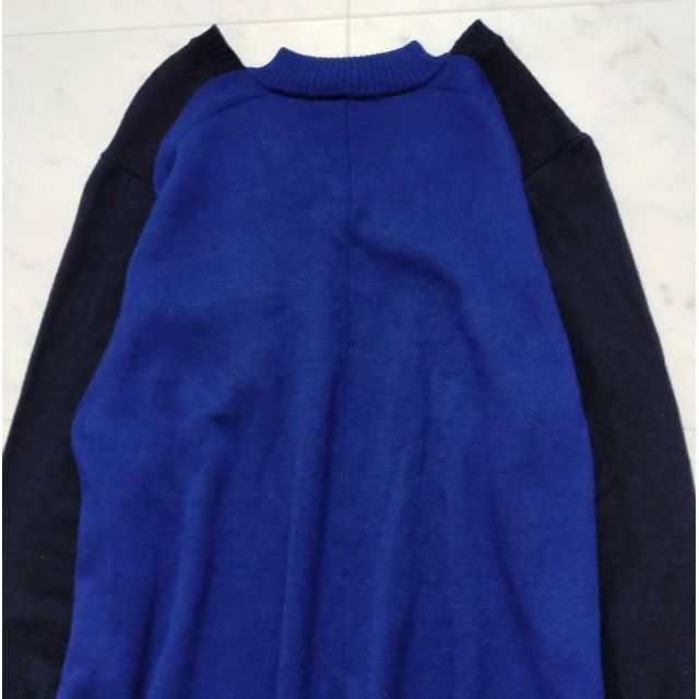 sacai(サカイ)のサカイ sacai バイカラー レース ニットワンピース ネイビー×ブルー レディースのトップス(ニット/セーター)の商品写真