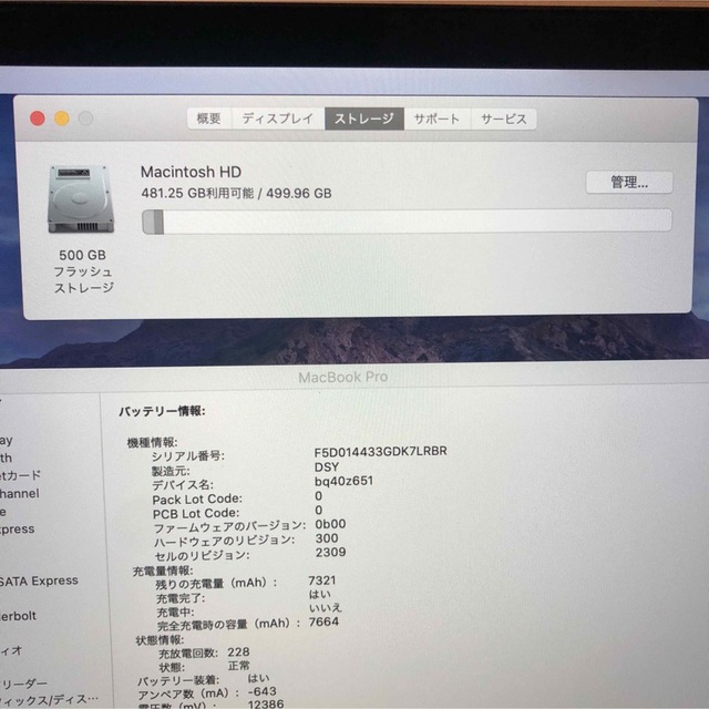 Mac (Apple)(マック)のMacBook pro 16インチ 2019 corei9 スマホ/家電/カメラのPC/タブレット(ノートPC)の商品写真