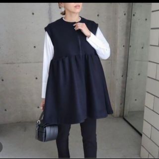 ella _selectshop マショマロウールタッチ　ジレ