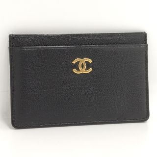 シャネル(CHANEL)のCHANEL カードケース ココマーク レザー ブラック A11837(財布)