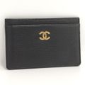 CHANEL カードケース ココマーク レザー ブラック A11837