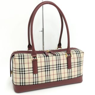 バーバリー(BURBERRY)のBURBERRY ハンドバッグ ノバチェック キャンバス ベージュ(ハンドバッグ)