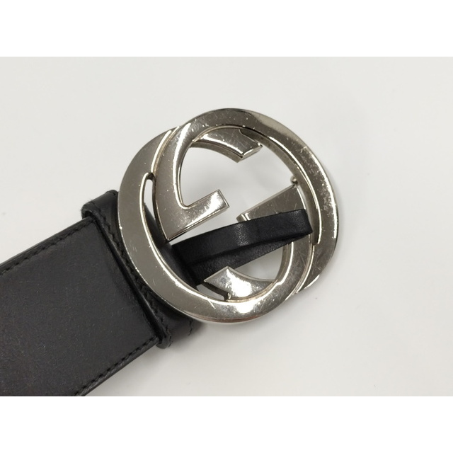 Gucci - GUCCI インターロッキングG メンズ ベルト グッチシマ レザー