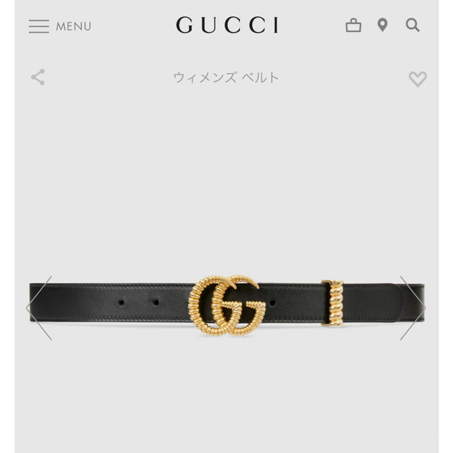 Gucci(グッチ)の【新品】GUCCI★レザー ベルト（トーション ダブルG バックル） レディースのファッション小物(ベルト)の商品写真