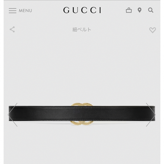 Gucci(グッチ)の【新品】GUCCI★レザー ベルト（トーション ダブルG バックル） レディースのファッション小物(ベルト)の商品写真