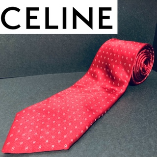 celine - 【美品】CELINE/セリーヌ　ネクタイ　ワインレッド　総柄