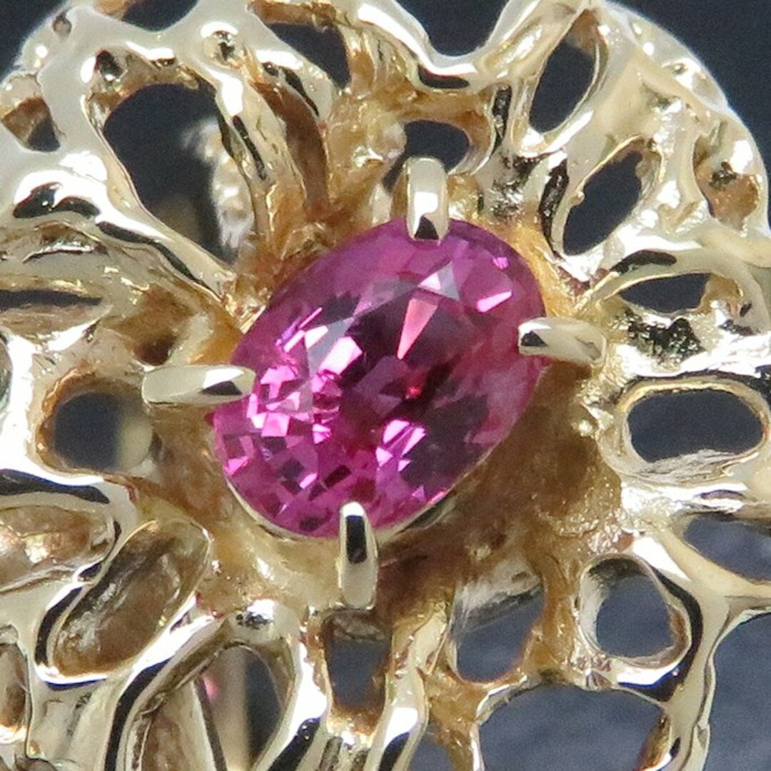 リング 指輪 ピンクサファイヤ0.48ct 12号 K18YG イエローゴールド/64739【中古】【FJ】 レディースのアクセサリー(リング(指輪))の商品写真