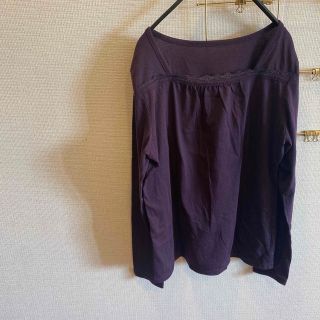 フェリシモ(FELISSIMO)のLIVE IN COMFORT フェリシモ  パープルロンT レース(Tシャツ(長袖/七分))