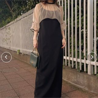 アメリヴィンテージ(Ameri VINTAGE)のAMERI MANY WAY AIRY VEIL DRESS(ロングドレス)