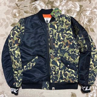 アベイシングエイプ(A BATHING APE)のAPE  BAPE  KAWS UNKLE MA-1 FUTURA ジャケット(ミリタリージャケット)