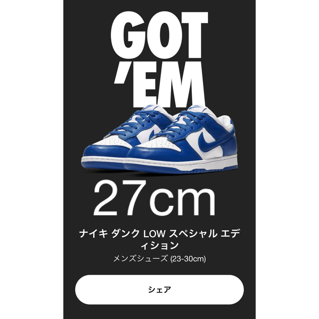 Nike Dunk Low SP Varsity Royal 27cm ダンク