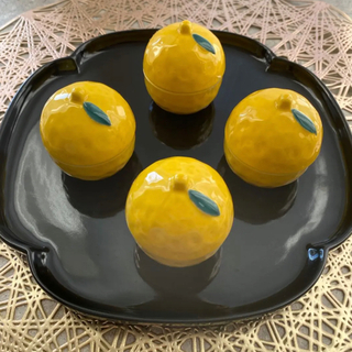 【新品】蓋付き柚子小鉢 4個(食器)
