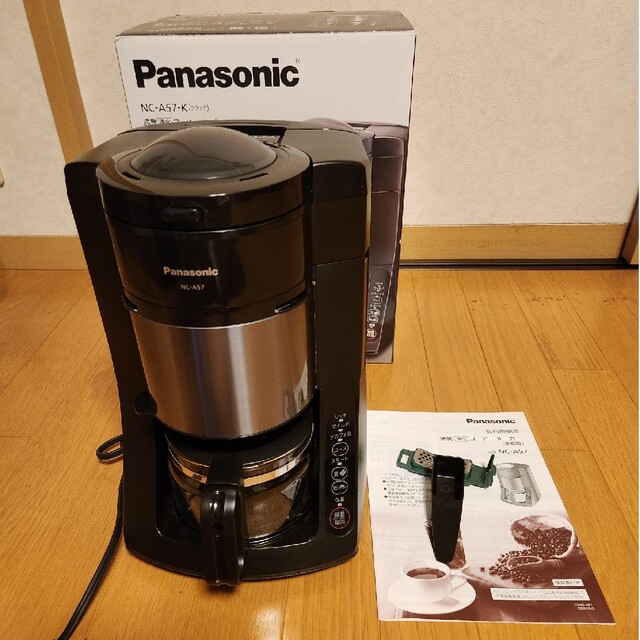 Panasonic(パナソニック)のPanasonic  沸騰浄水コーヒーメーカー NC-A57-K スマホ/家電/カメラの調理家電(コーヒーメーカー)の商品写真