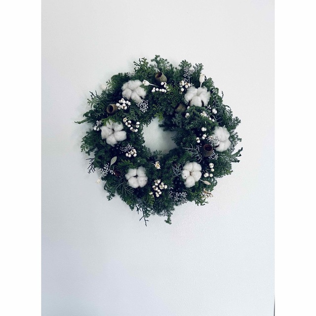 Christmas  wreathe no.467 ハンドメイドのフラワー/ガーデン(ドライフラワー)の商品写真