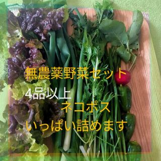 無農薬野菜家庭菜園.*4品以上 野菜詰め合わせネコポスにいっぱい詰めます(野菜)