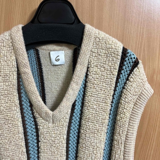 ロク roku PILE STRIPE VEST