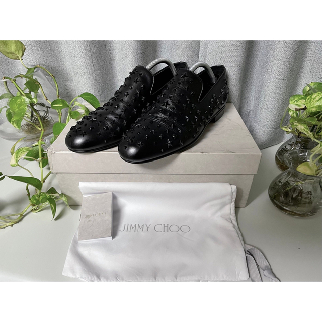 JIMMY CHOO(ジミーチュウ)のJIMMY CHOO（ジミーチュウ）ミックススタースタッズ　スリッポンローファー メンズの靴/シューズ(スリッポン/モカシン)の商品写真