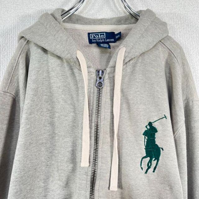 Ralph Lauren(ラルフローレン)の【美品】ポロバイ ラルフローレン　スウェットパーカー　ジップアップ　ビッグポニー メンズのトップス(パーカー)の商品写真