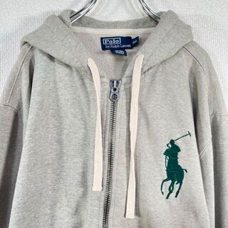 ラルフローレン(Ralph Lauren)の【美品】ポロバイ ラルフローレン　スウェットパーカー　ジップアップ　ビッグポニー(パーカー)