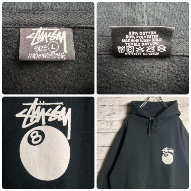 STUSSY   大人気 STUSSY パーカー 8ボール 両面プリント 即完売