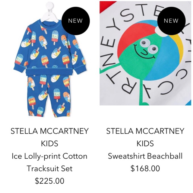 Stella McCartney(ステラマッカートニー)の新品　アイスキャンディー　アイスクリーム　ロゴ　プリント　トレーナー　スウェット キッズ/ベビー/マタニティのキッズ服男の子用(90cm~)(Tシャツ/カットソー)の商品写真