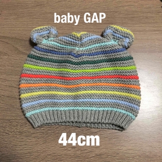 ベビーギャップ(babyGAP)の【baby GAP】44cm くま ニット 帽子 3-6MONTHS(帽子)