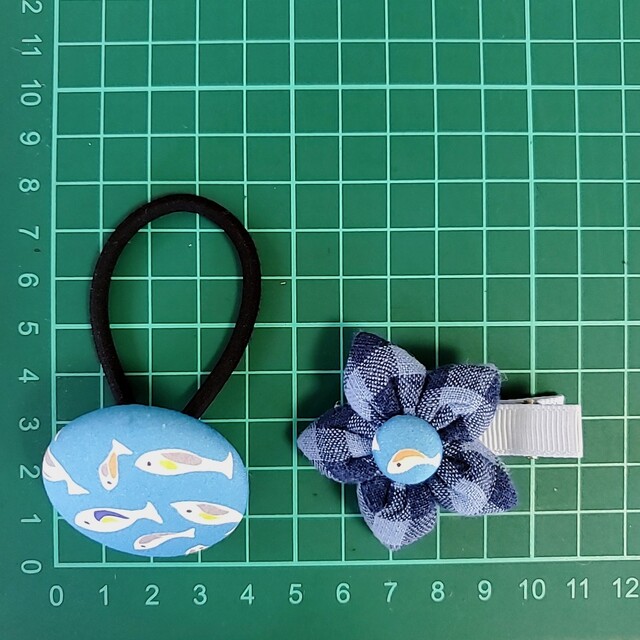 リバティ おさかな ヘアゴム & ヘアクリップ セットの通販 by Pao's