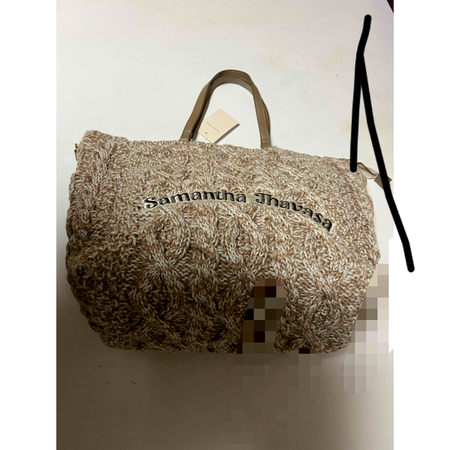 Samantha Thavasa(サマンサタバサ)のSamantha Thavasa ニットトートバッグ 大サイズ レディースのバッグ(トートバッグ)の商品写真