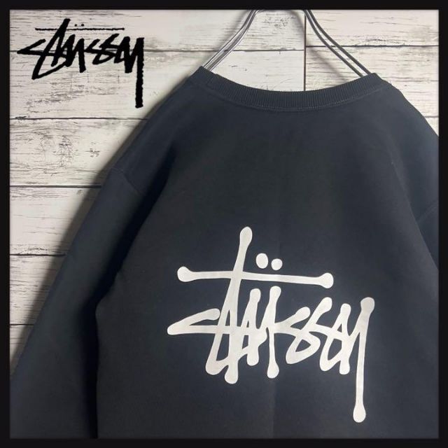 STUSSY(ステューシー)の【大人気】 STUSSY スウェット 両面プリントロゴ ショーンフォント M メンズのトップス(スウェット)の商品写真